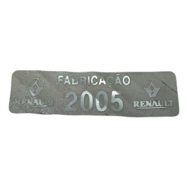 Plaqueta Etiqueta Ano Fabricarão Clio 2005   