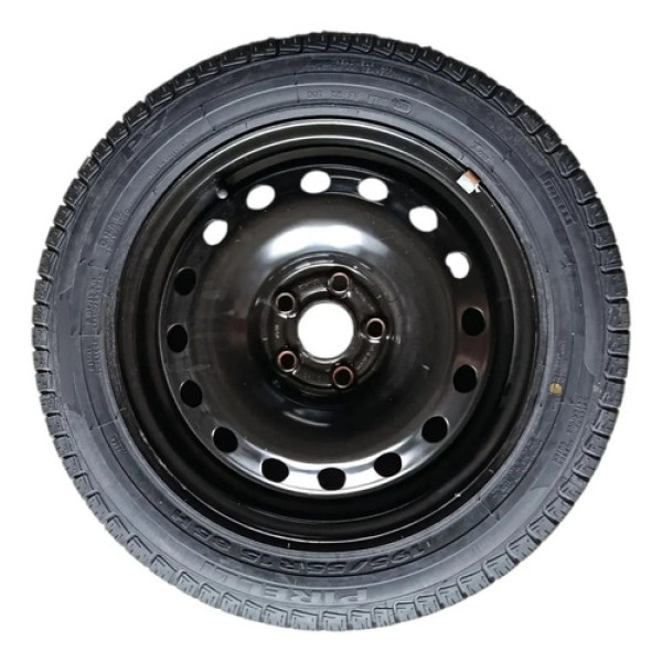 Roda Estepe Pneu Pirelli 195/55 Aro 15 5x100mm Spacefox 2012 Preta