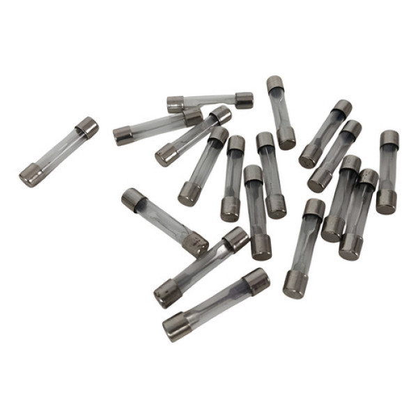 Kit C/ 18 Fusíveis Vidro 15a