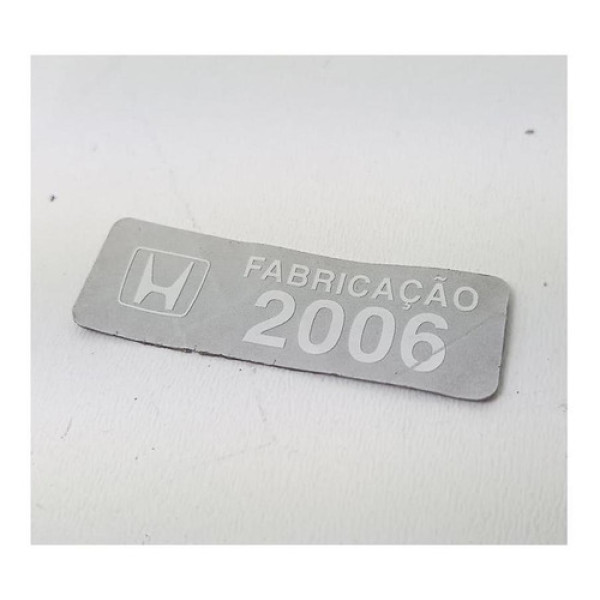 Etiqueta Ano Fabricação Honda New Civic 2006