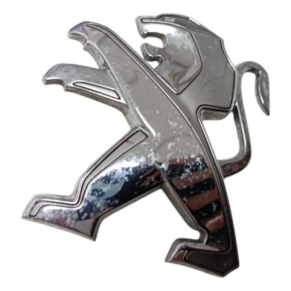 Emblema Para Choque Dianteiro 308 2012 A 2015 Prateado