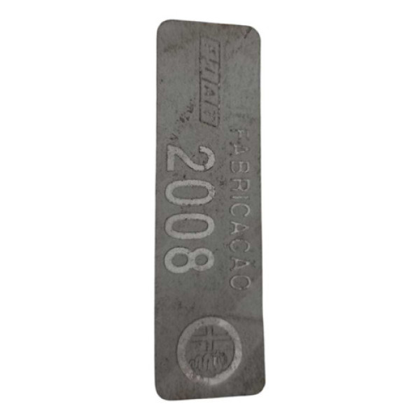 Emblema Plaqueta Ano Fabricação Punto 2008 A 2012 Prateado