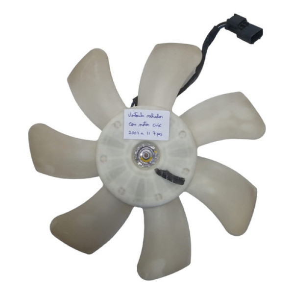 Ventoinha Radiador Com Motor Honda Civic 2007 A 2011