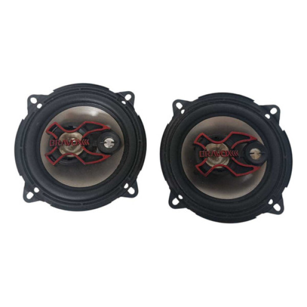 Par Alto Falante Bravox Triaxial 5 B3x50 50w Rms 4 Ohms Preto