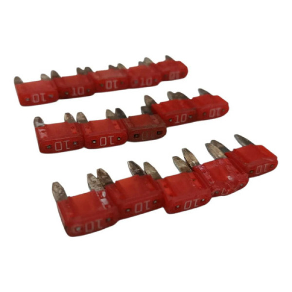 Kit 15 Mini Fusivel Vermelho 10a Vermelho